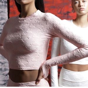 Twenty Montreal baby pink flamingo biker athletic yoga shorts XS